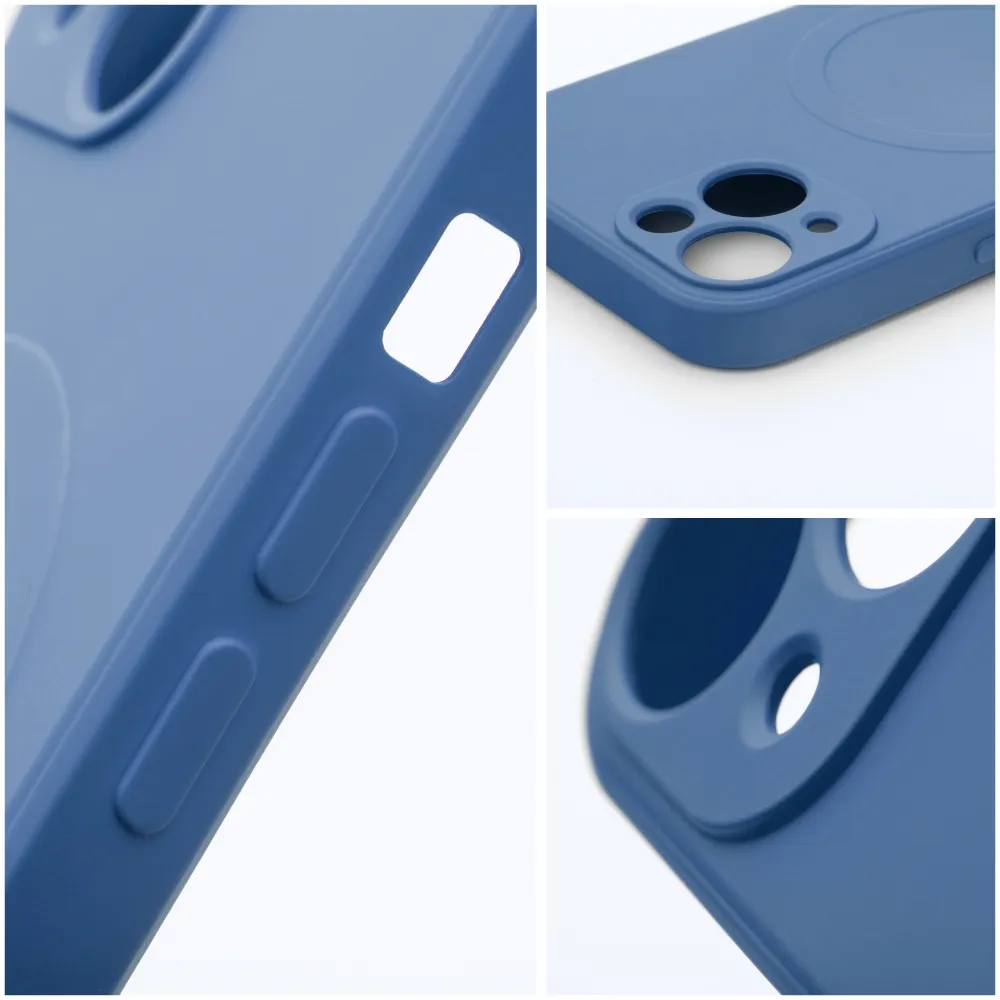 SILICONE MAG COVER case compatible with MagSafe for IPHONE 13 blue - Image 7