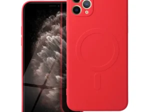 SILICONE MAG COVER case compatible with MagSafe for IPHONE 11 Pro Max red