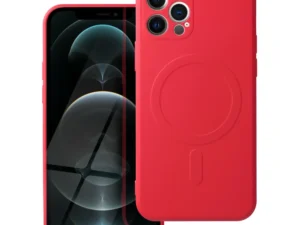 SILICONE MAG COVER case compatible with MagSafe for IPHONE 12 Pro red