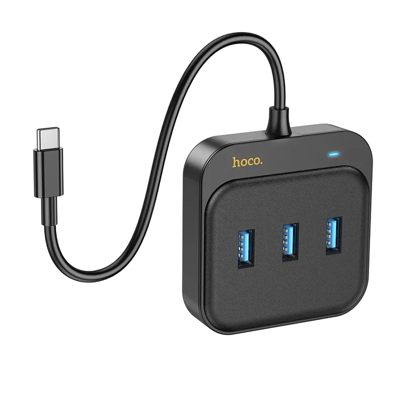 HOCO adapter HUB 4in1 Type C HB35 0,2 m black - Image 8