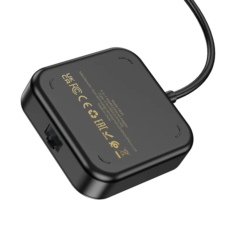 HOCO adapter HUB 4in1 Type C HB35 0,2 m black - Image 7