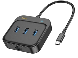 HOCO adapter HUB 4in1 Type C HB35 0,2 m black