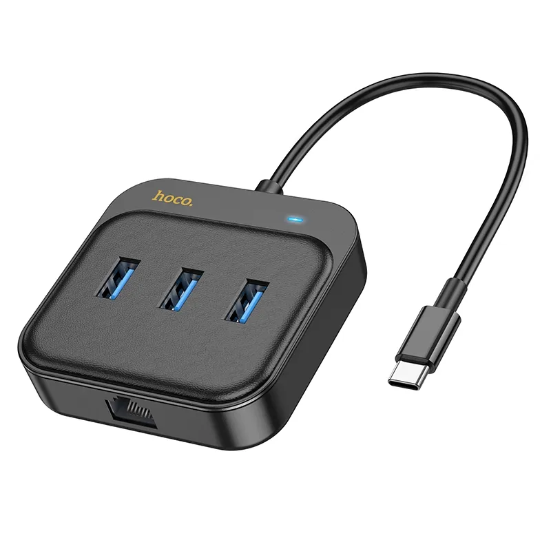 HOCO adapter HUB 4in1 Type C HB35 0,2 m black