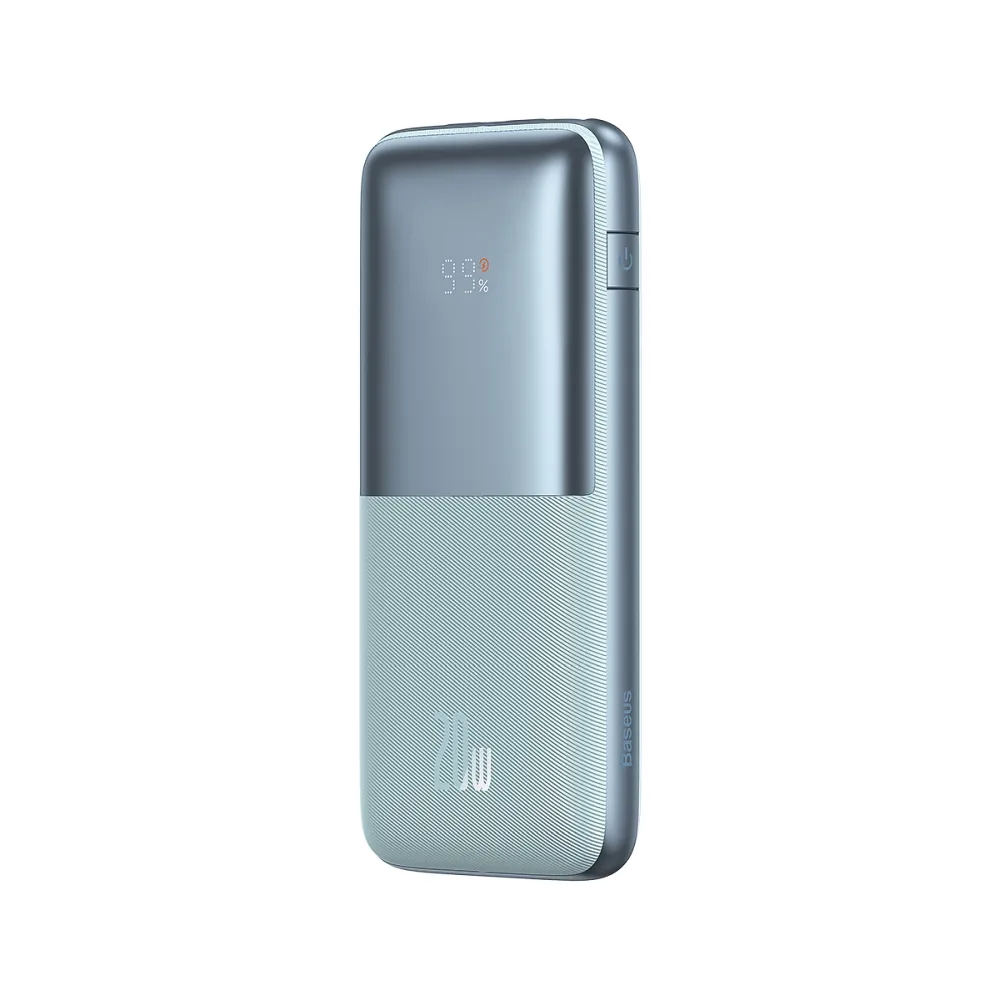 BASEUS powerbank 10 000 mAh + cable USB A to Type C PD QC3.0 3A 20W PPBD040103 blue - Image 10