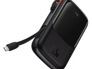 BASEUS powerbank 10 000 mAh with built-in cable + cable USB A to Type C PD QC3.0 3A 22,5W PPQD020101 black
