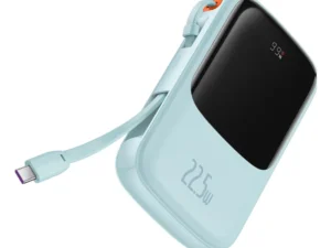 BASEUS powerbank 10 000 mAh with built-in cable + cable USB A to Type C PD QC3.0 3A 22,5W PPQD020103 blue
