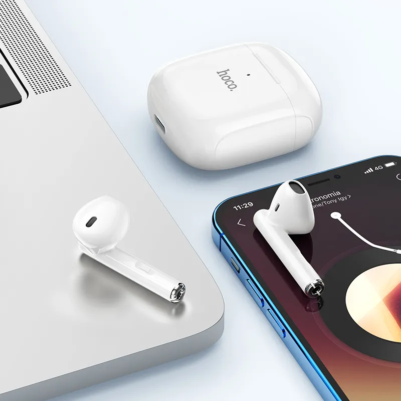 HOCO wireless bluetooth earphones TWS EW19 Plus white - Image 4