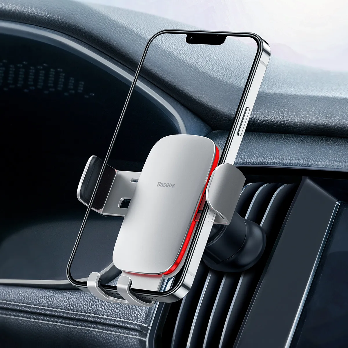 BASEUS gravity car holder for air vent SUJS000012 silver - Image 7