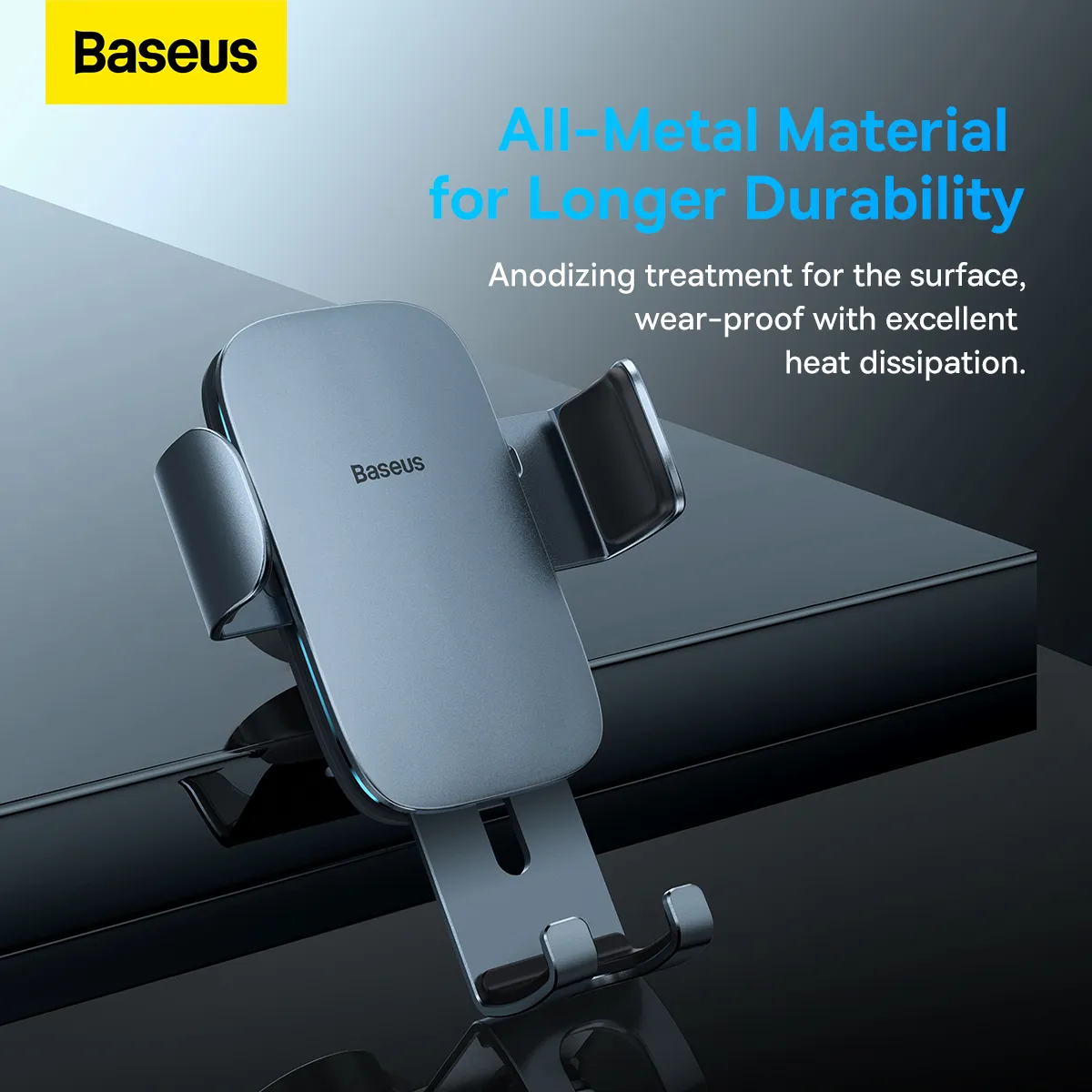 BASEUS gravity car holder for round air vent SUJS030013 dark gray - Image 14