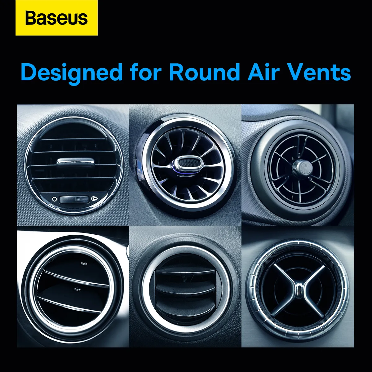 BASEUS gravity car holder for round air vent SUJS030013 dark gray - Image 11