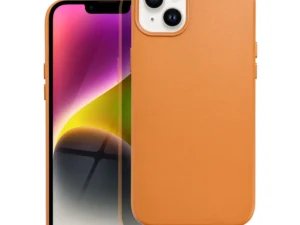 LEATHER MAG COVER case for IPHONE 14 Plus orange