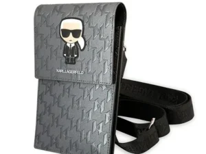KARL LAGERFELD universal bag for mobile KLWBSAMIPG (Monogram Ikonik Path) silver