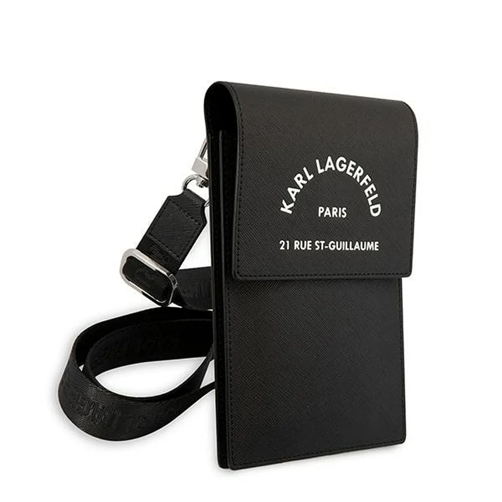 KARL LAGERFELD universal bag for mobile KLWBSARSGK (Embossed RSG) black - Image 4