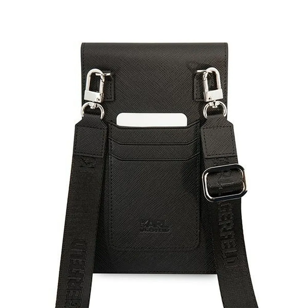 KARL LAGERFELD universal bag for mobile KLWBSARSGK (Embossed RSG) black - Image 2