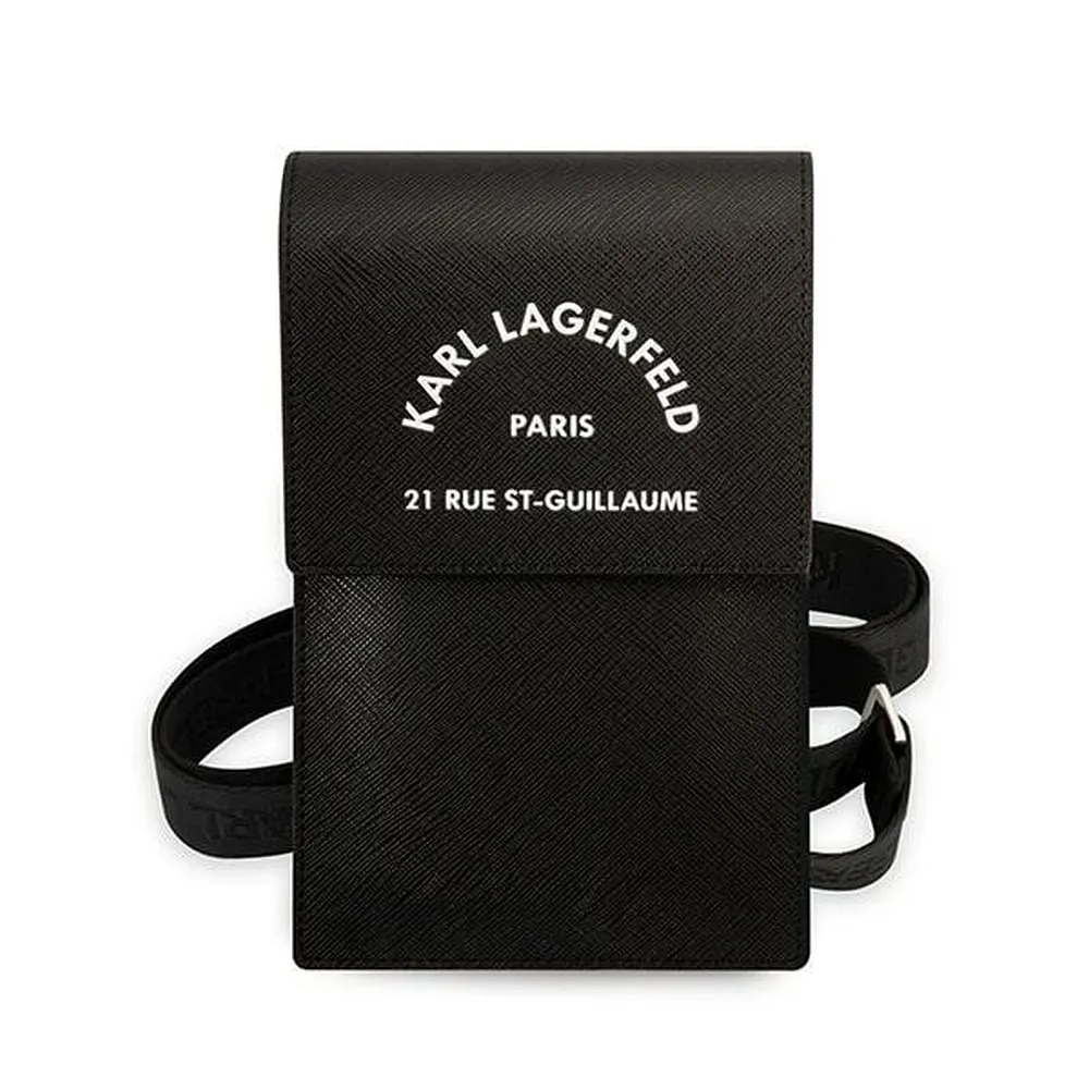 KARL LAGERFELD universal bag for mobile KLWBSARSGK (Embossed RSG) black - Image 5