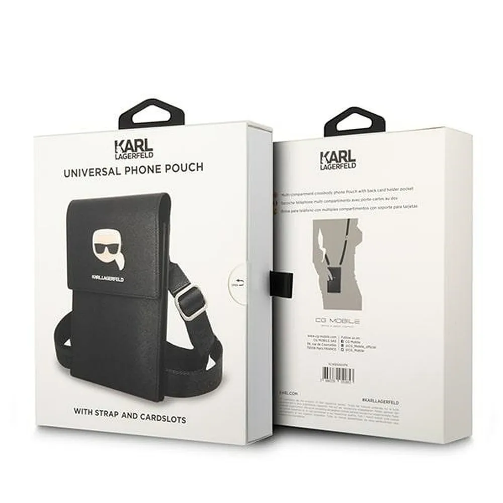 Universal bag for mobile Karl Lagerfeld KLWBSAKCHSK (Embossed K+C / black) - Image 6