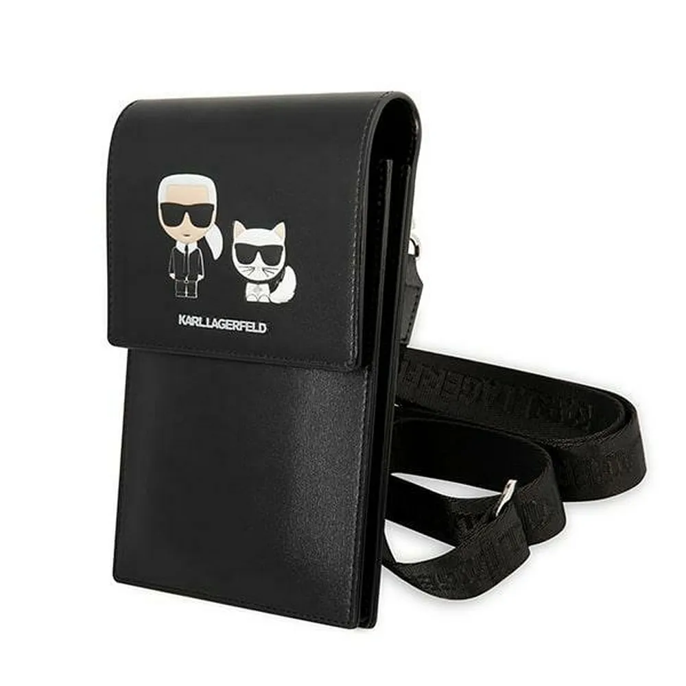 Universal bag for mobile Karl Lagerfeld KLWBSAKCHSK (Embossed K+C / black)