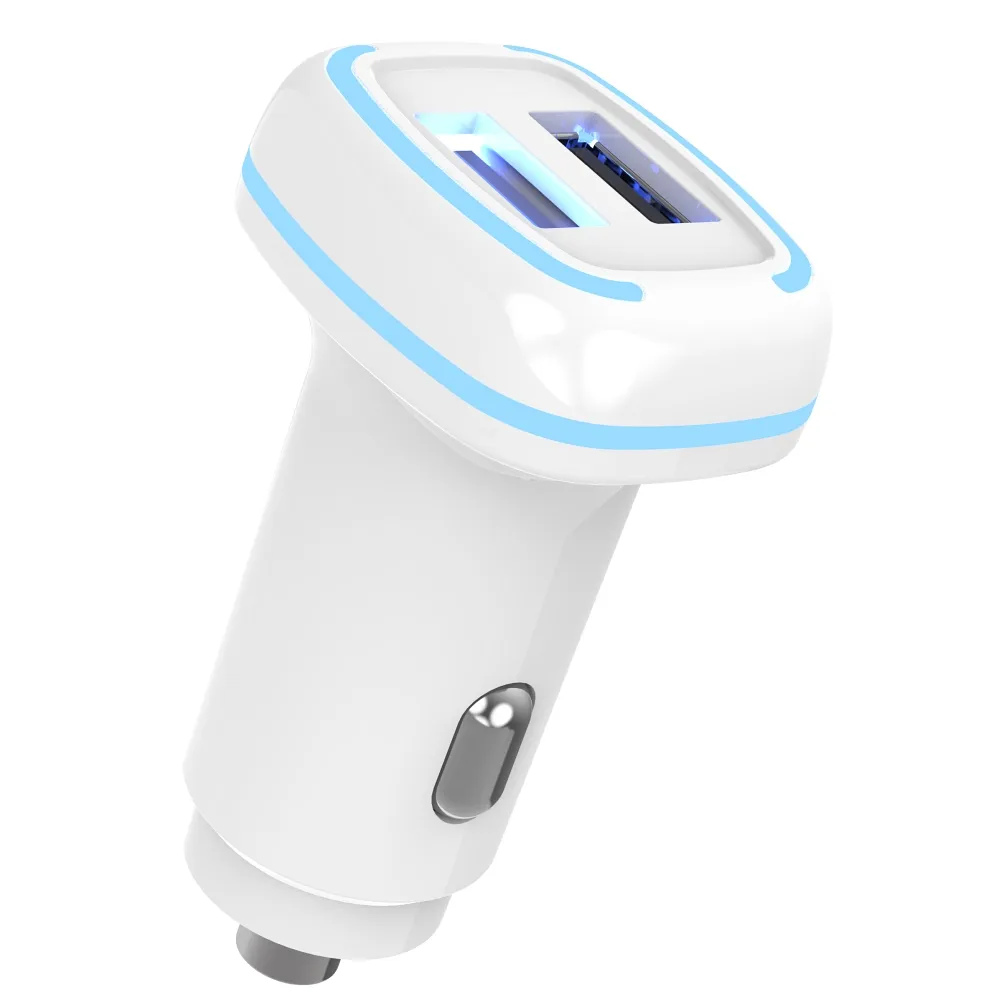 PAVAREAL autós töltő, 2 x USB-A, 4,8 A, PA-CC61, fehér