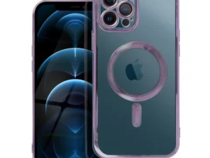 ELECTRO MAG COVER case compatible with MagSafe for IPHONE 12 Pro Max deep purple