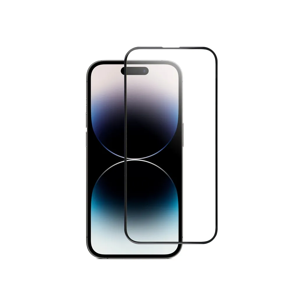 Tempered Glass Blue Star - APP IPHONE 14 Pro 5D Full Cover black - Image 2