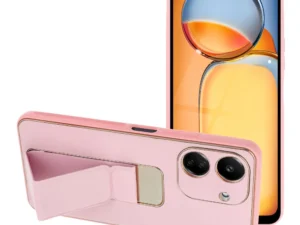 LEATHER CASE KICKSTAND for XIAOMI Redmi 13C / POCO C65 pink