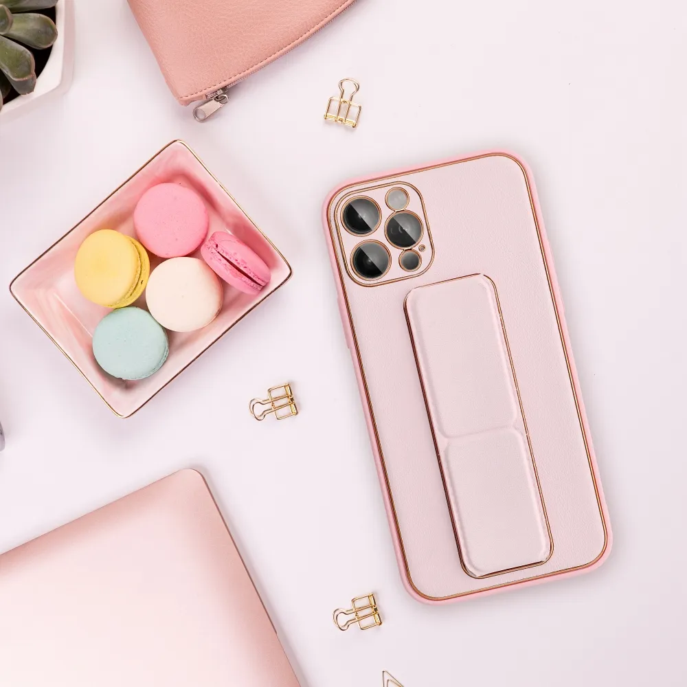 LEATHER CASE KICKSTAND for XIAOMI Redmi 13C / POCO C65 pink - Image 10