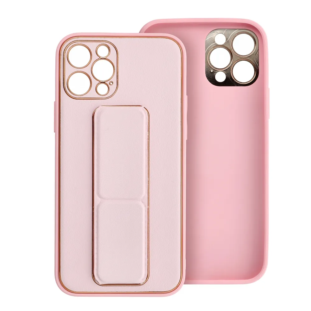 LEATHER CASE KICKSTAND for XIAOMI Redmi 13C / POCO C65 pink - Image 4