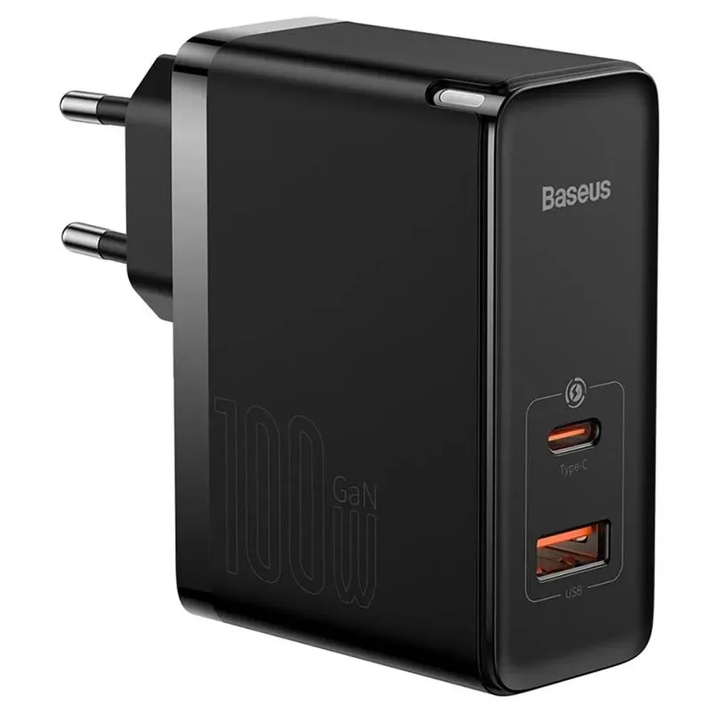 BASEUS charger USB A + Type + cable Type C to Type C PD QC3.0 5A 100W GaN5 Pro CCGP090201 black - Image 2