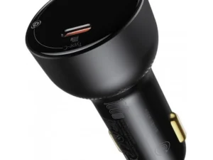 BASEUS car charger USB A + Typ C with digital display PD3.0 QC4.0 5A 100W CCZX-01 black
