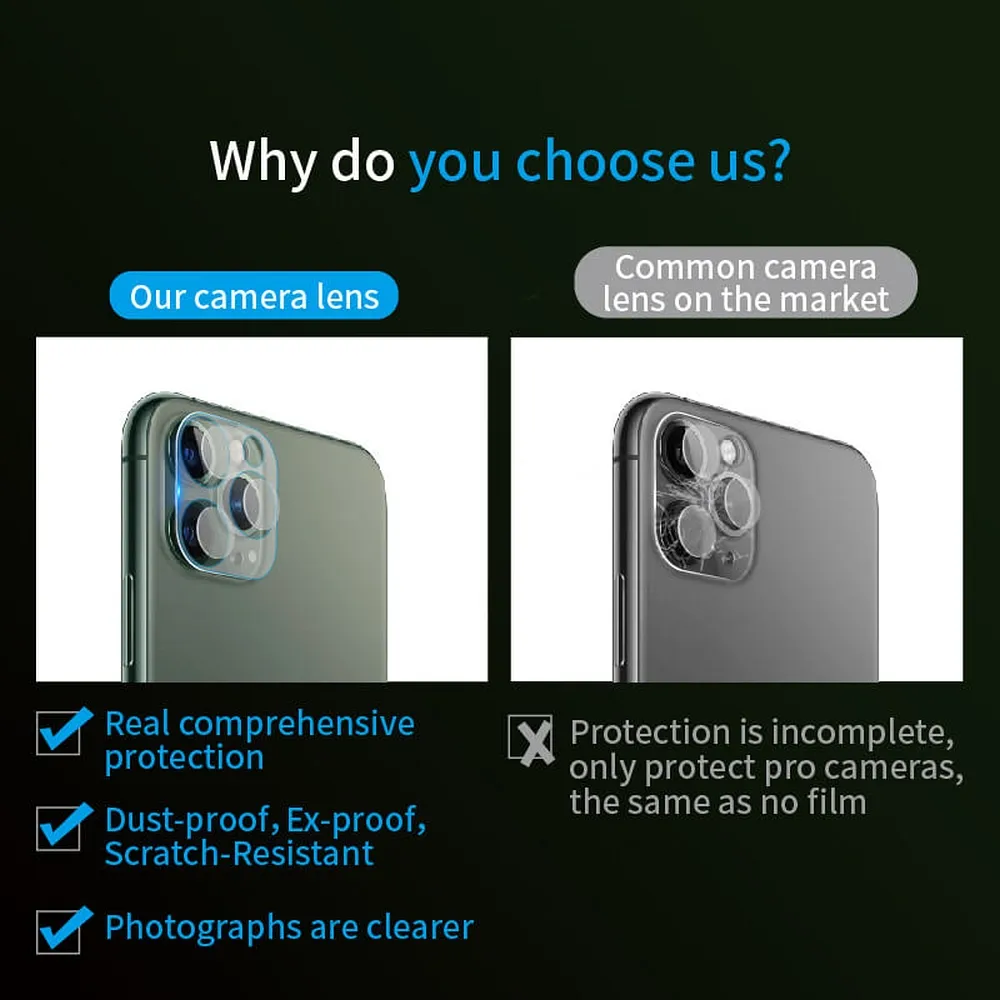 Bestsuit Flexible Hybrid Glass for Apple iPhone 16 Pro/16 Pro Max camera lenses - Image 3