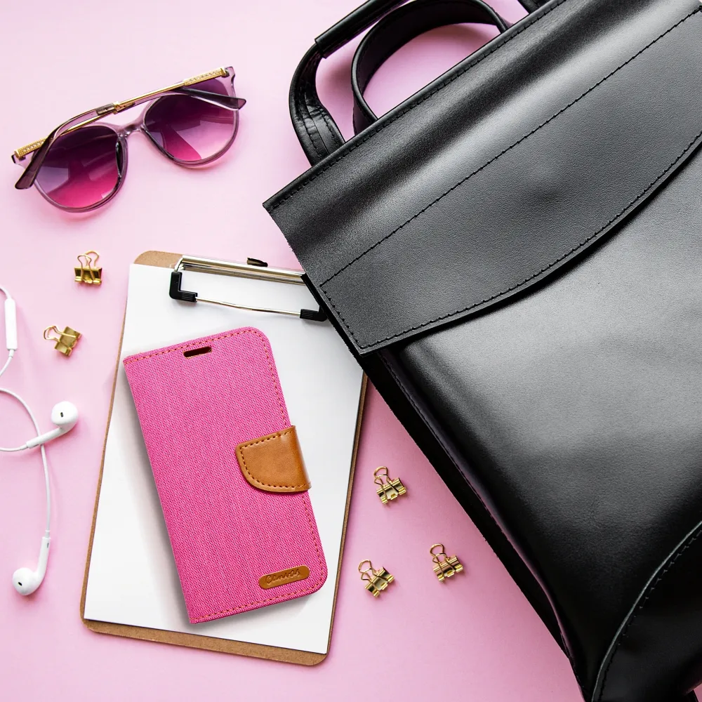 CANVAS Book case for IPHONE 16 Pro pink - Image 11