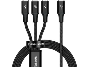 BASEUS cable 3in1 Typ C to Micro USB / Lightning / Type C 20W CAMLT-SC01 1,5 m black