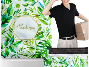 Courier foil envelopes 255 x 370 mm pattern with the inscription "Thank you" RC131 50 pcs multicolor