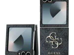 GUESS case for SAMSUNG Z Flip 6 GUHCZF64GMGGR (PU 4G Leather Metal Logo) black