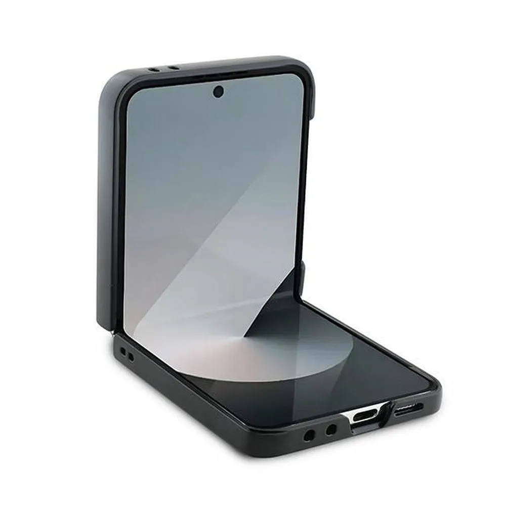 KARL LAGERFELD case for SAMSUNG Z Flip 6 KLHCZF6SAPKINPK (HC Saffiano Monogram Ikonik Pin) black - Image 4