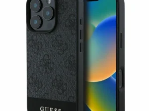 GUESS case for IPHONE 16 Pro GUHCP16LG4GLGR (PC/TPU 4G PU Bottom Stripe) grey