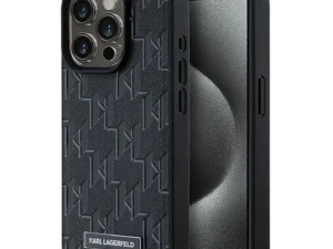 KARL LAGERFELD case for IPHONE 15 Pro Max compatible with MagSafe KLHMP15XPKHPORPK (PU Hot Stamp KL) black