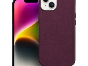 WOVEN MAG COVER case compatible with MagSafe for IPHONE 14 burgundy