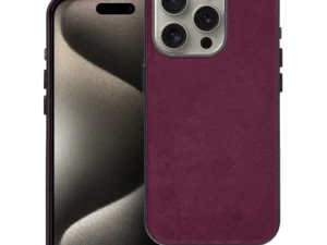 WOVEN MAG COVER case compatible with MagSafe for IPHONE 15 Pro burgundy