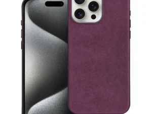 WOVEN MAG COVER case compatible with MagSafe for IPHONE 15 Pro Max burgundy