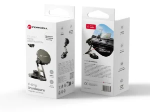 FORCELL F-Grip IronSecure autós telefon tartó a szélvédőre/középső konzolra, MagSafe-kompatibilis, fekete