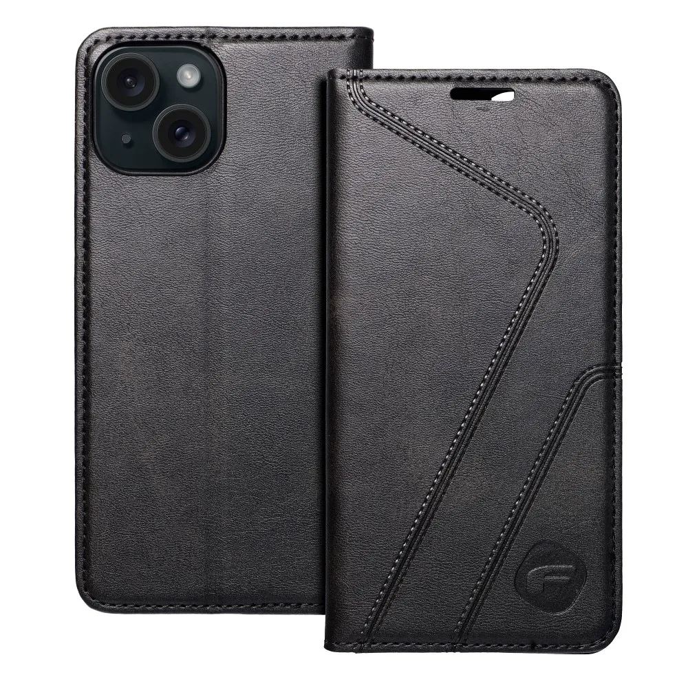 FORCELL F-PROTECT RFID Blocker book case for IPHONE 15 black - Image 2