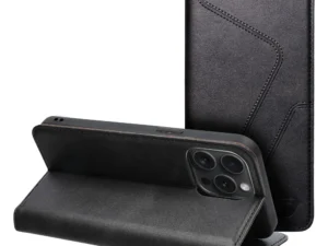 FORCELL F-PROTECT RFID Blocker book case for IPHONE 15 Pro Max black