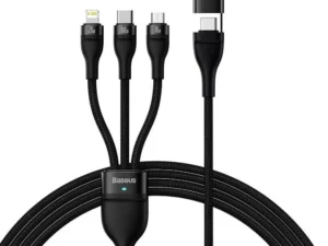 BASEUS cable 3in1 Type C / USB A to Micro USB / Lightning / Type C PD QC 5A 100W CASS030101 1,2 m black