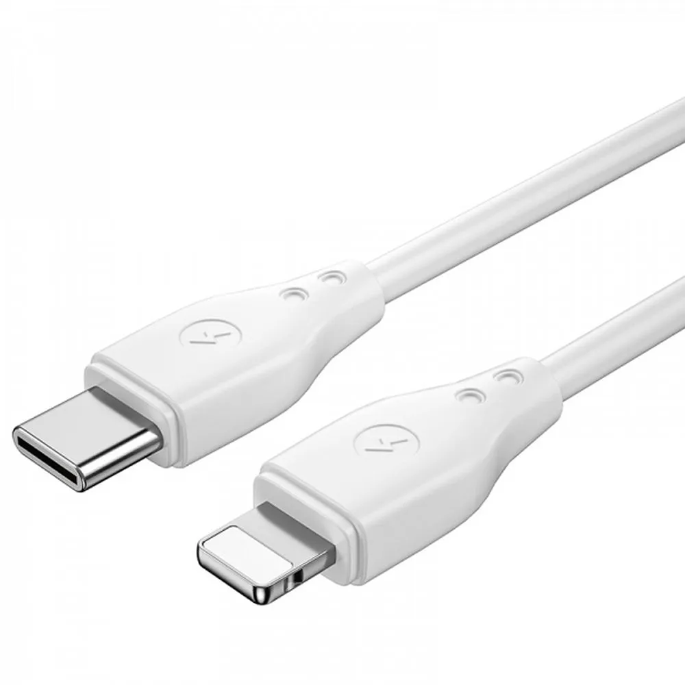 WiWU - Pioneer Series Data Cable Wi-C002 USB C to Lightning 30W - white - Image 3
