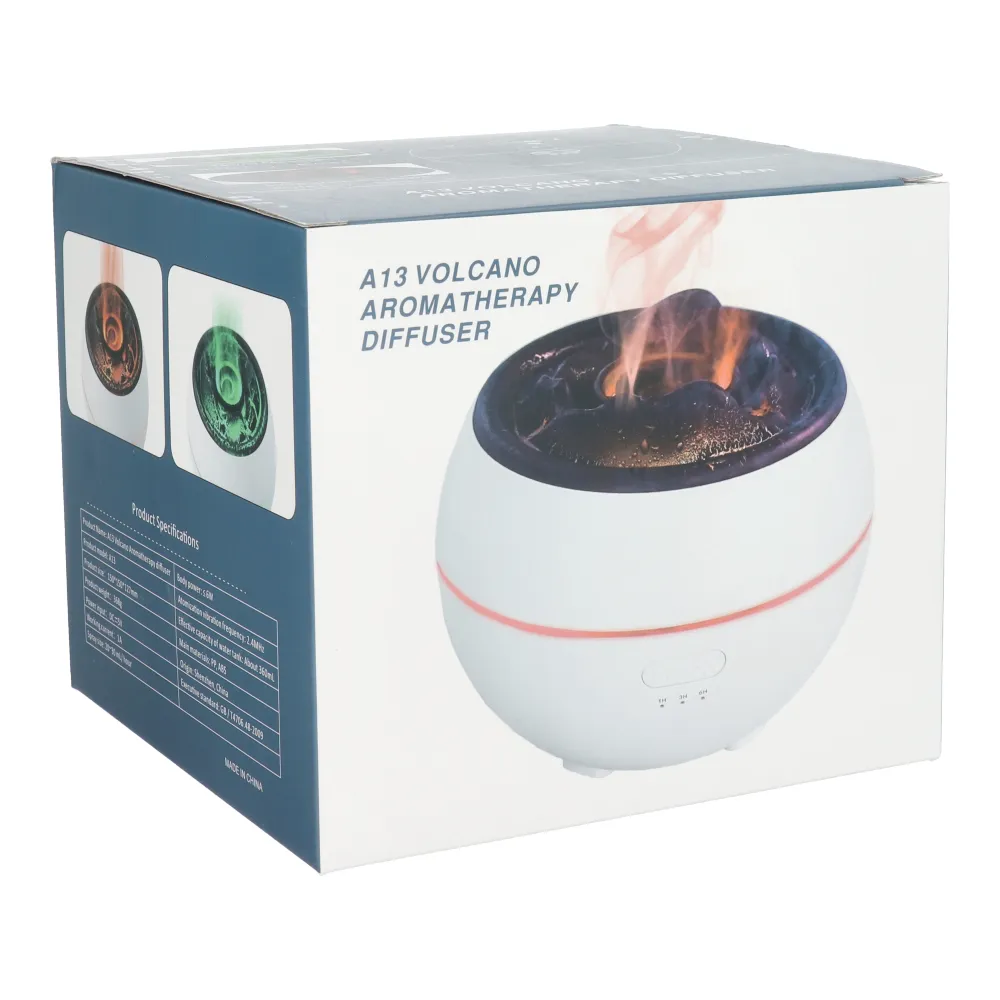 Colorful flame aromatherapy machine / humidifier / diffuser Art Deco model SSP-A13 white - Image 3