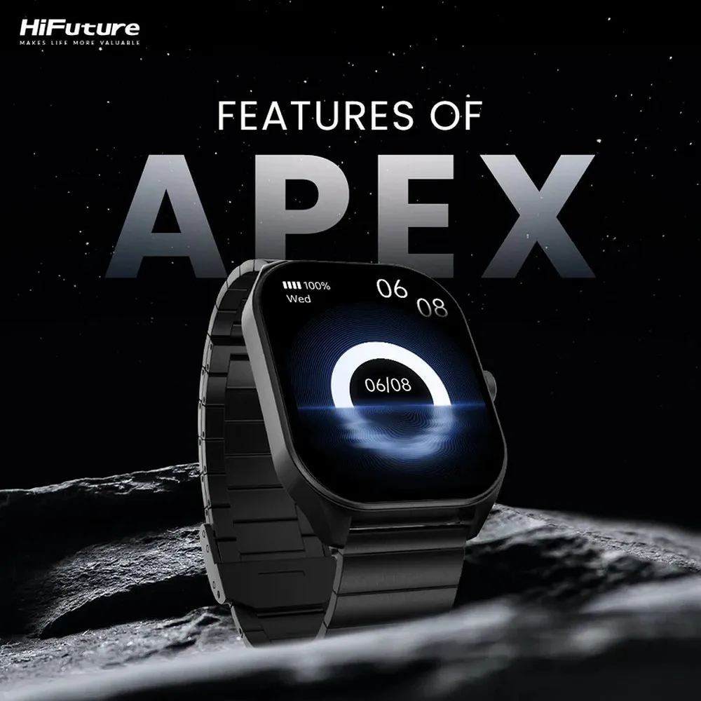 HIFUTURE stainless steel smartwatch with call function APEX (IP68) black - Image 7