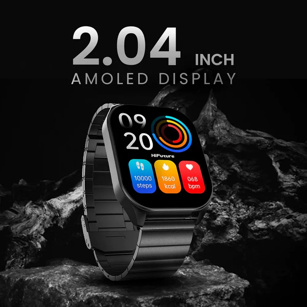 HIFUTURE stainless steel smartwatch with call function APEX (IP68) black - Image 8