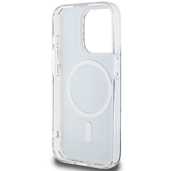 GUESS case for IPHONE 15 Pro compatible with MagSafe GUHMP15LHGCUSTGK (IML GCUBE) black - Image 7