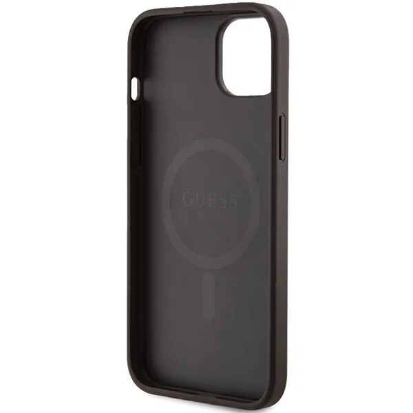 GUESS case for IPHONE 15 compatible with MagSafe GUHMP15SG4GFRW (4G Ring classic logo) brown - Image 7